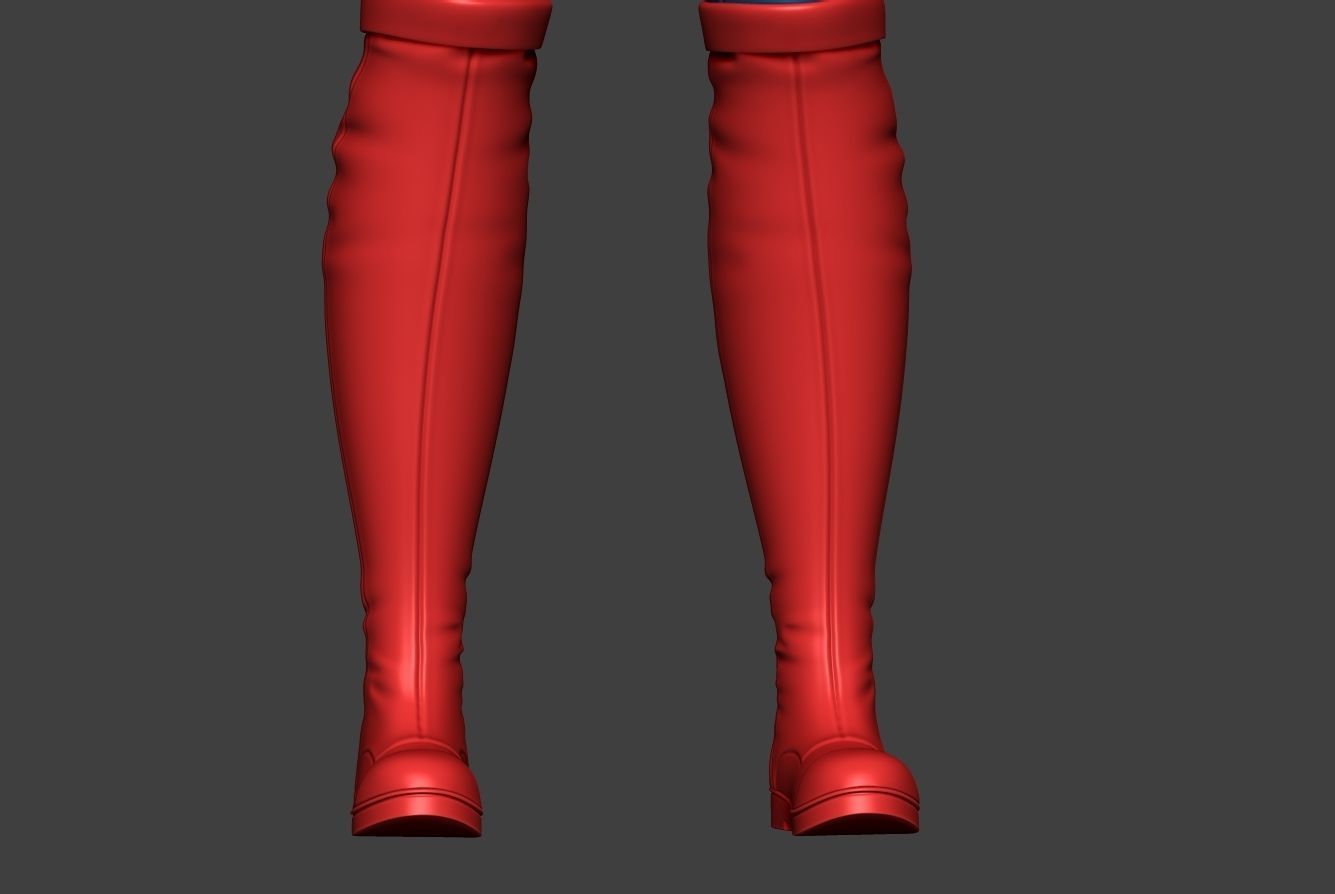 Captain female america 3D model_10