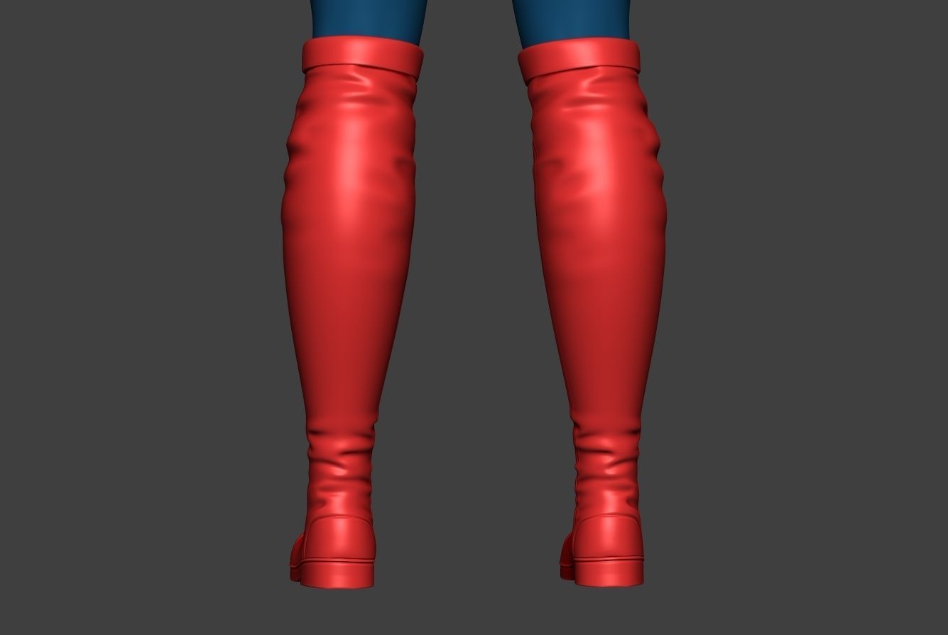 Captain female america 3D model_13