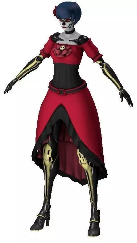 Calavera Overwatch fan-art Hero 3D model_0