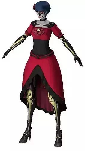 Calavera Overwatch fan-art Hero 3D model