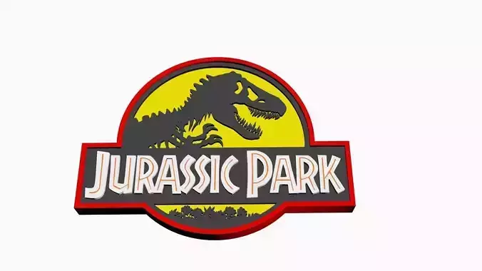 Jurassic Park Logo -  3D print model