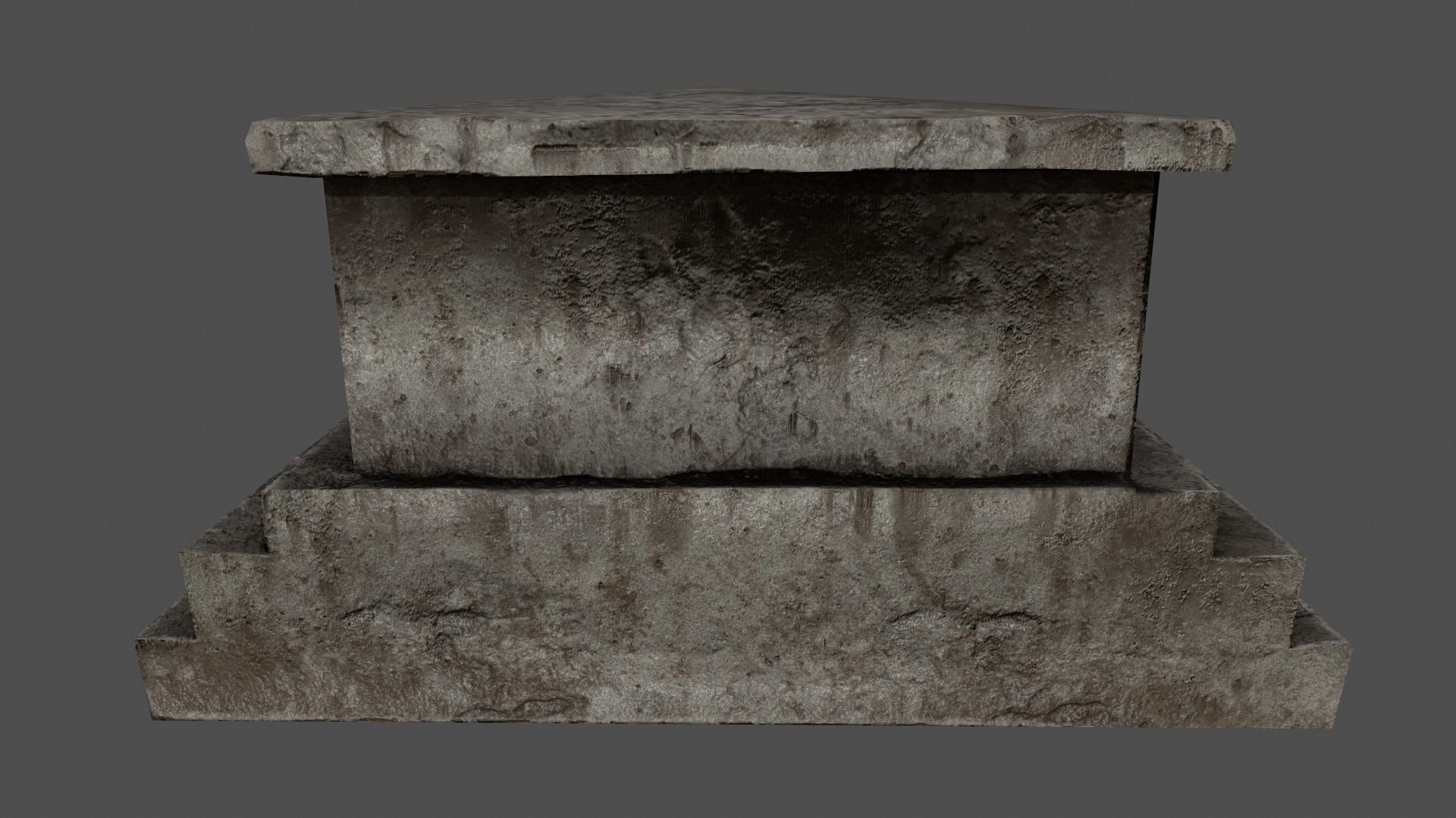 tomb 4 stone coffin Low-poly 3D model_10