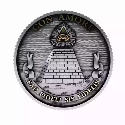USA Great Seal Reverse 3D print model