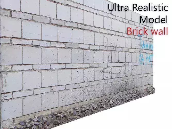 White brick wall Scan