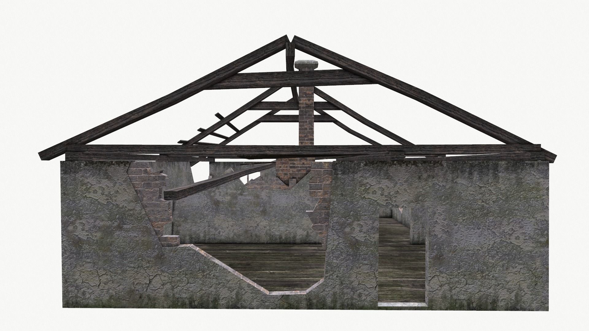Old House 04 Low-poly 3D model_7