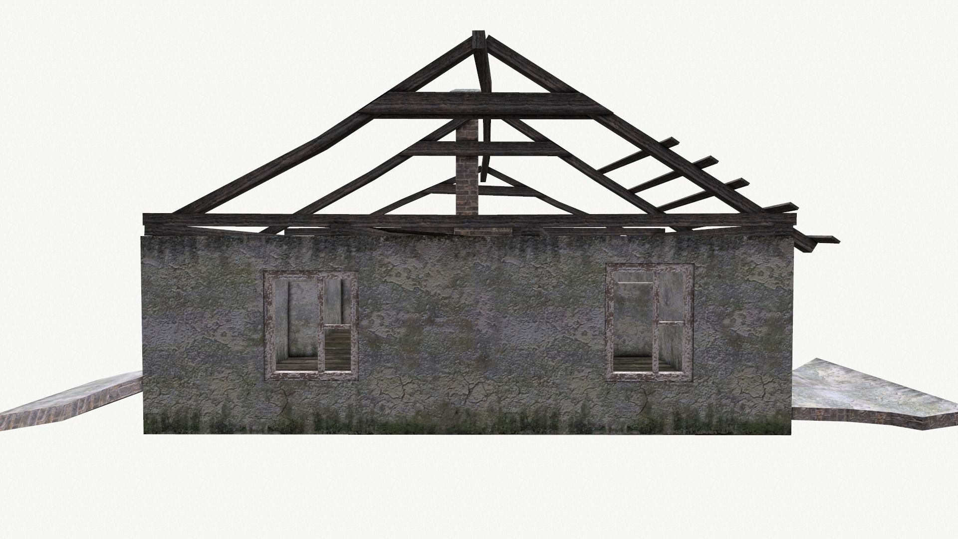 Old House 04 Low-poly 3D model_6