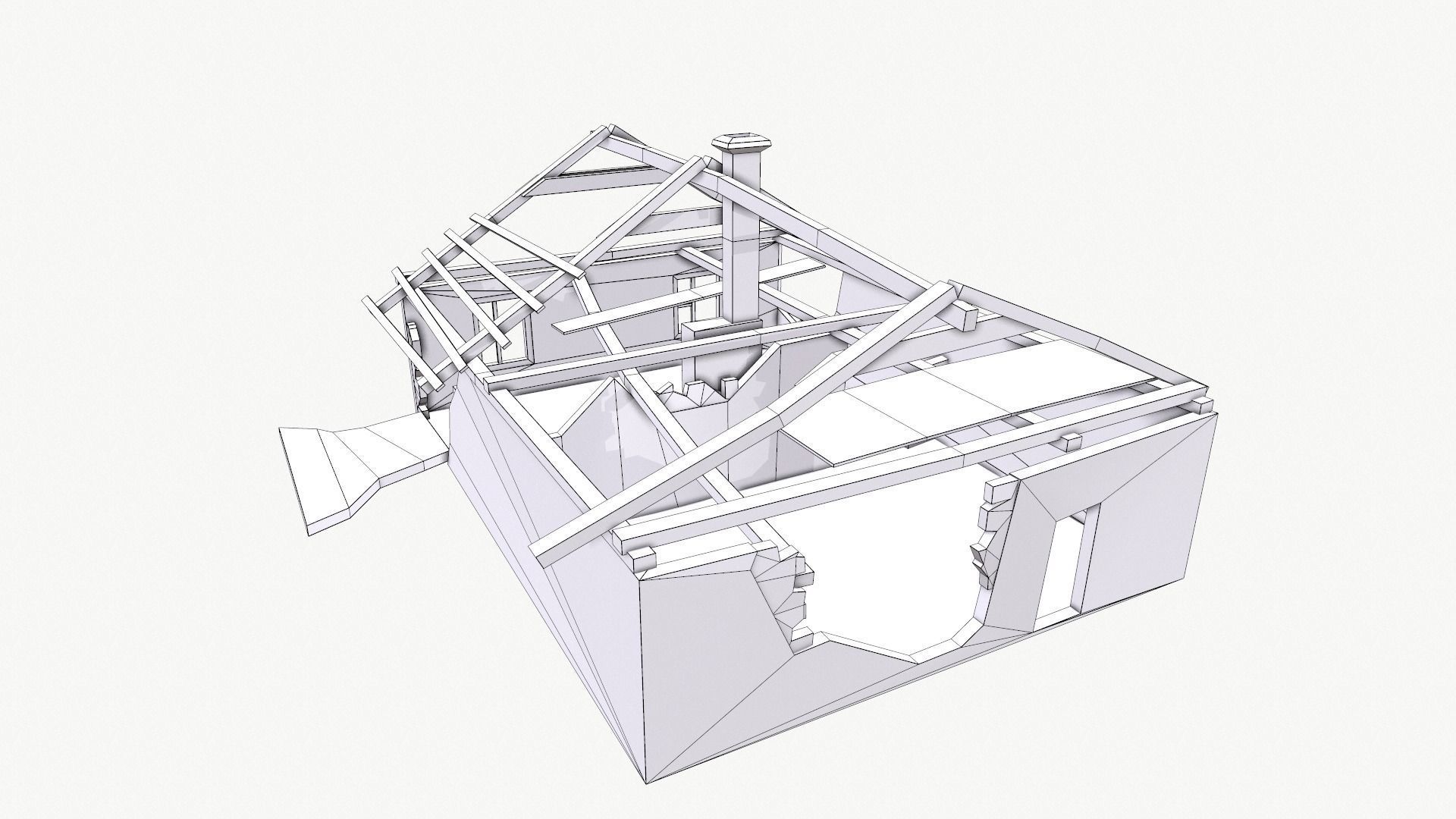 Old House 04 Low-poly 3D model_29
