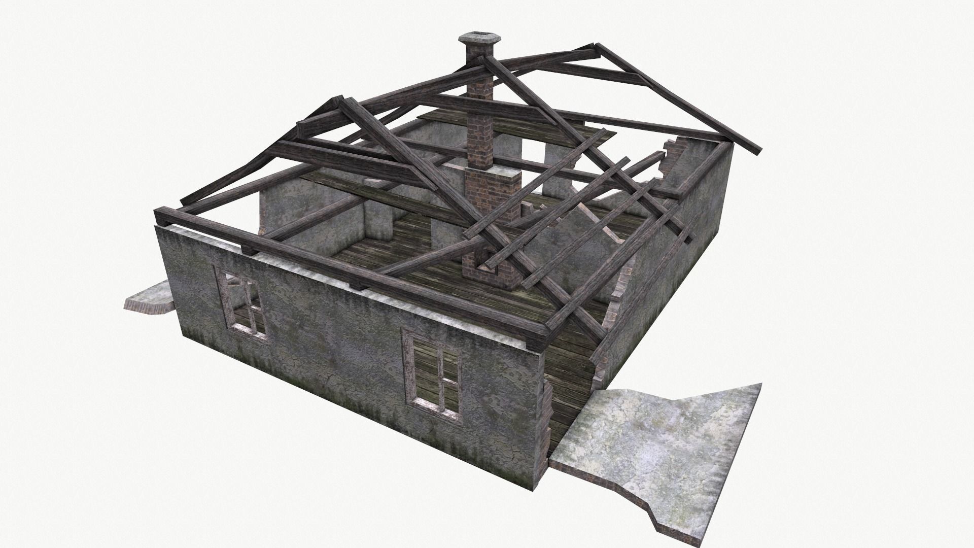 Old House 04 Low-poly 3D model_12