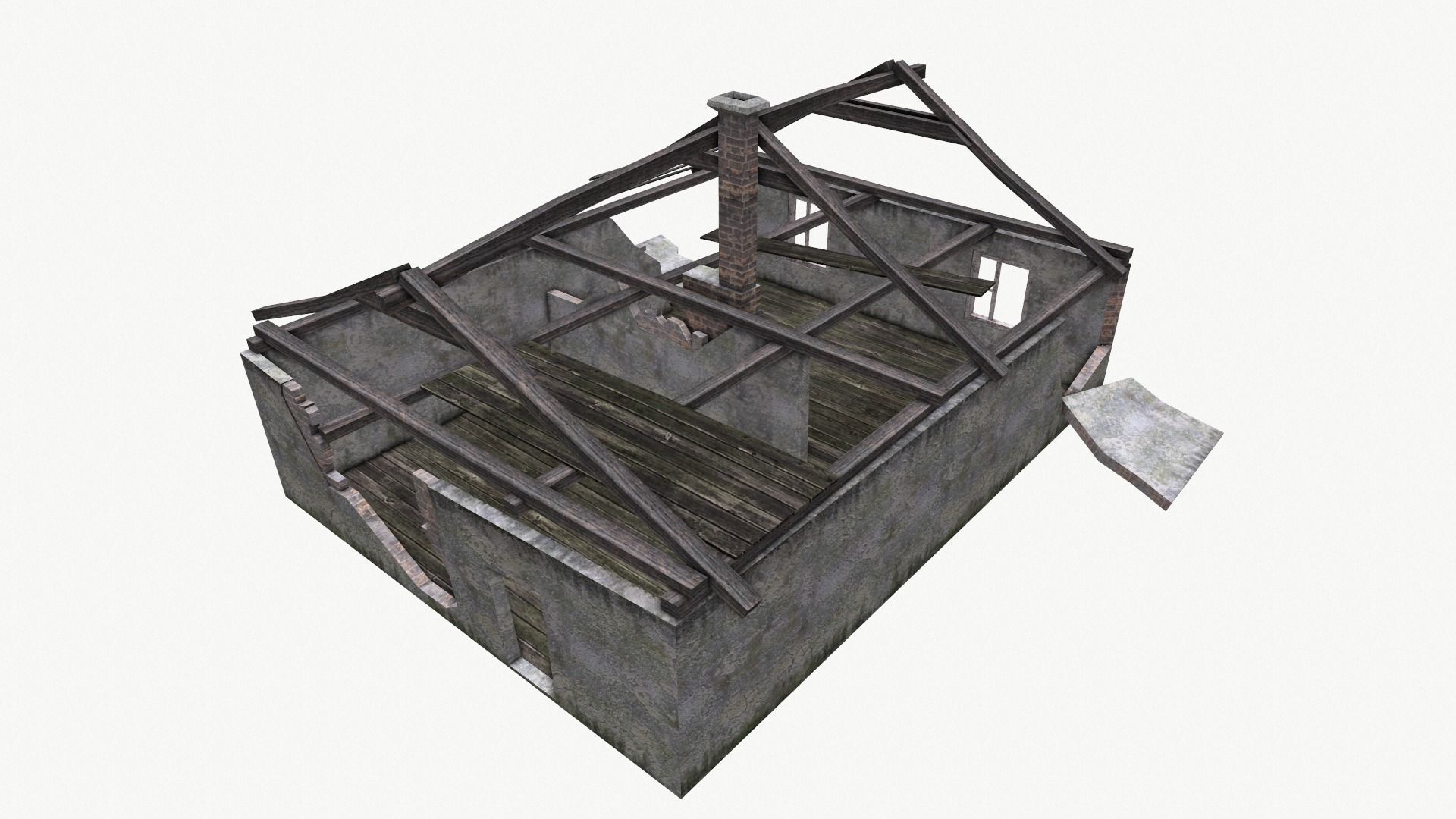 Old House 04 Low-poly 3D model_16