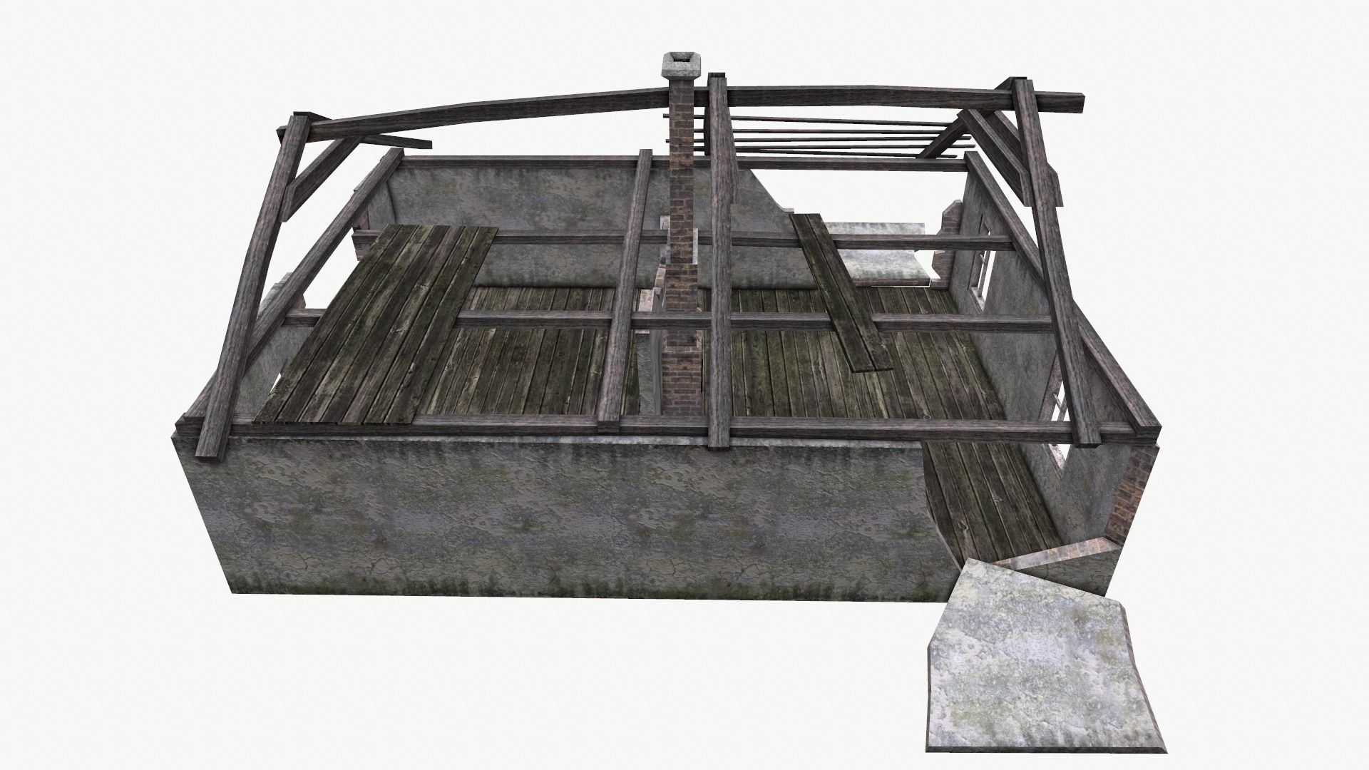 Old House 04 Low-poly 3D model_17