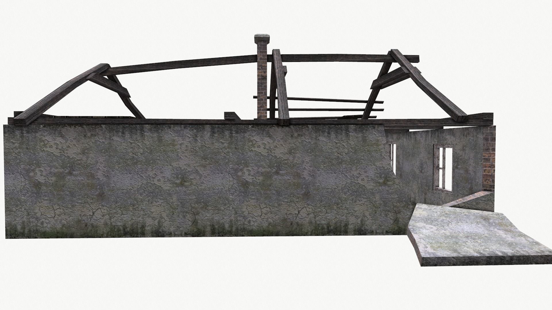 Old House 04 Low-poly 3D model_10