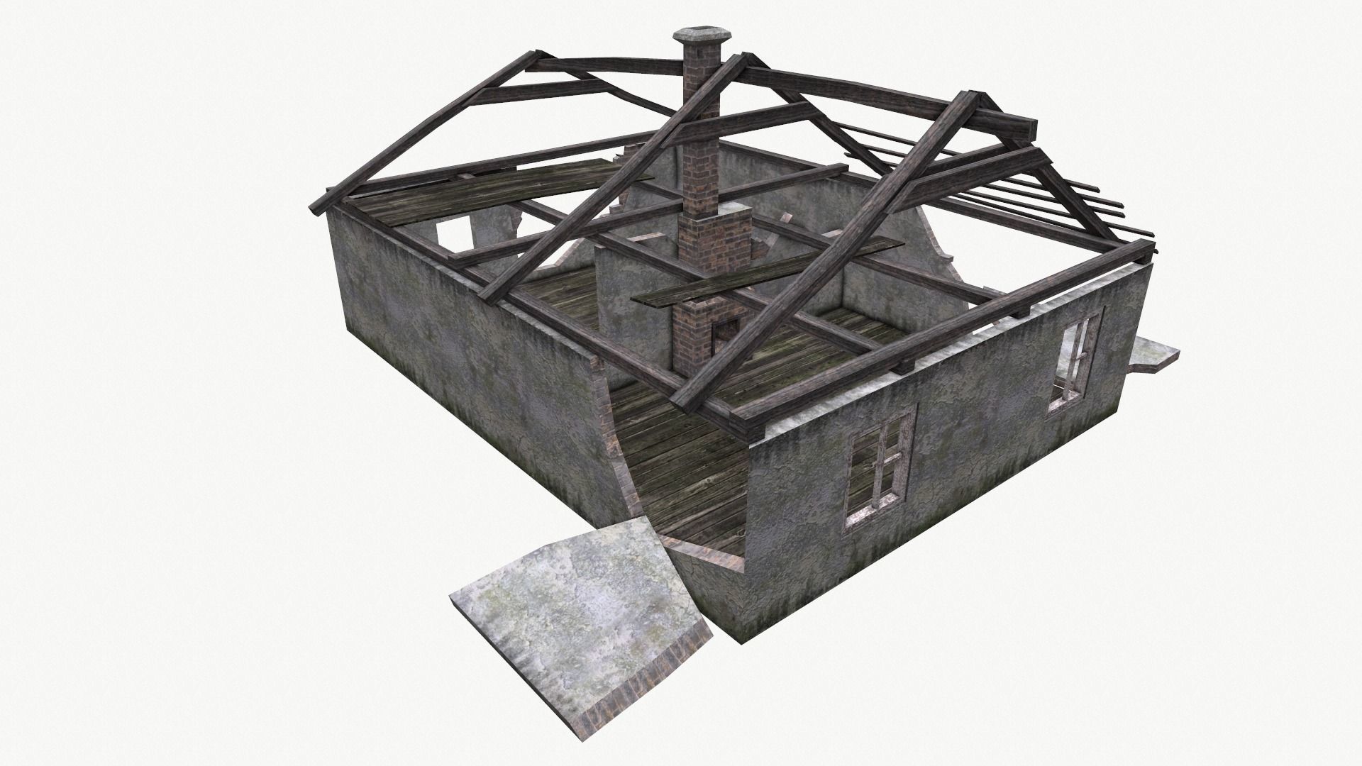 Old House 04 Low-poly 3D model_15
