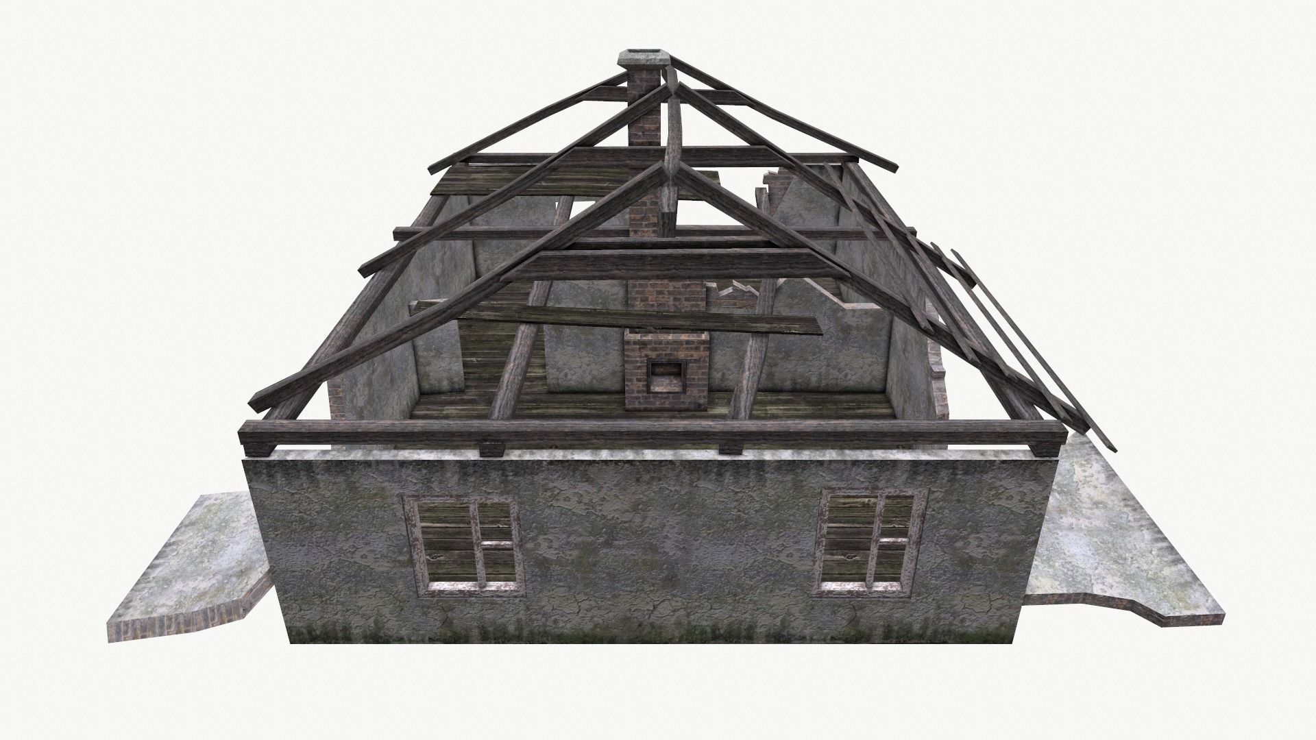 Old House 04 Low-poly 3D model_13