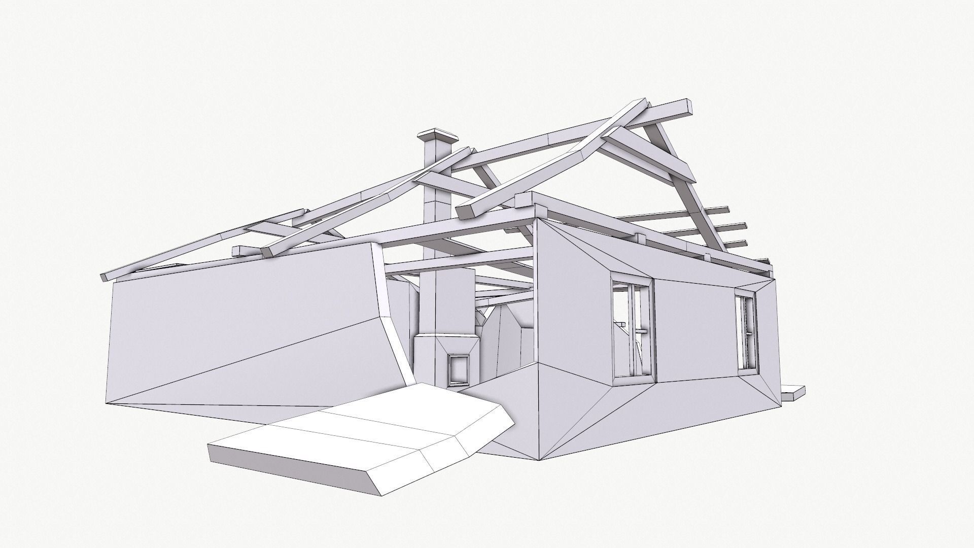 Old House 04 Low-poly 3D model_22