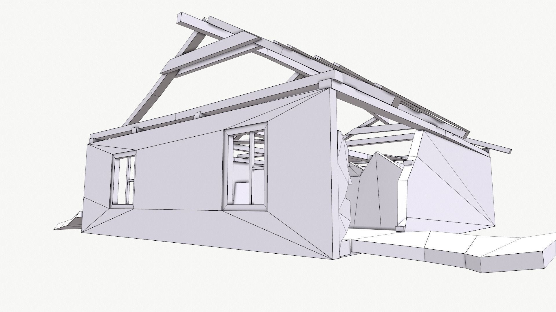 Old House 04 Low-poly 3D model_30