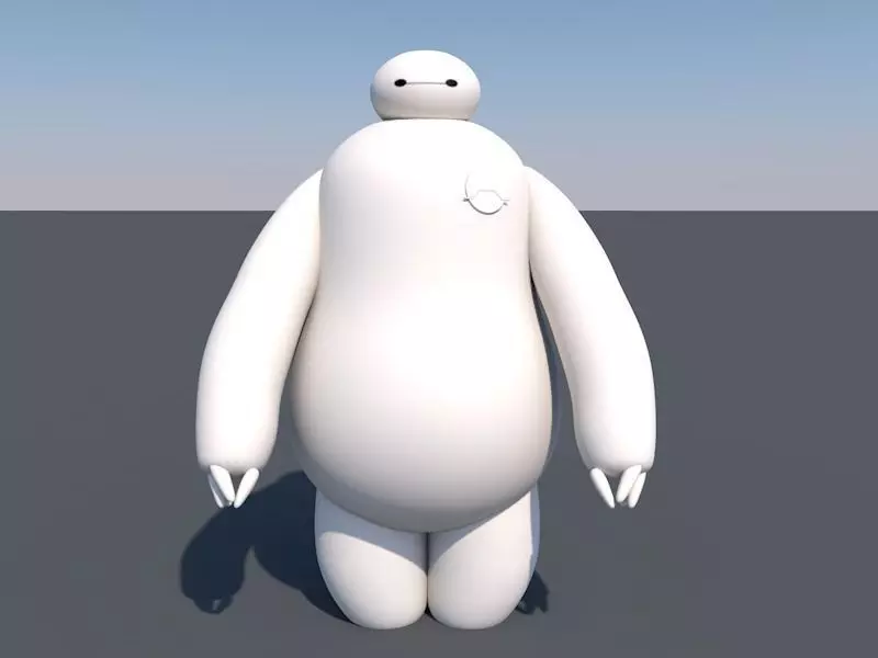 Baymax big hero Free low-poly 3D model_0
