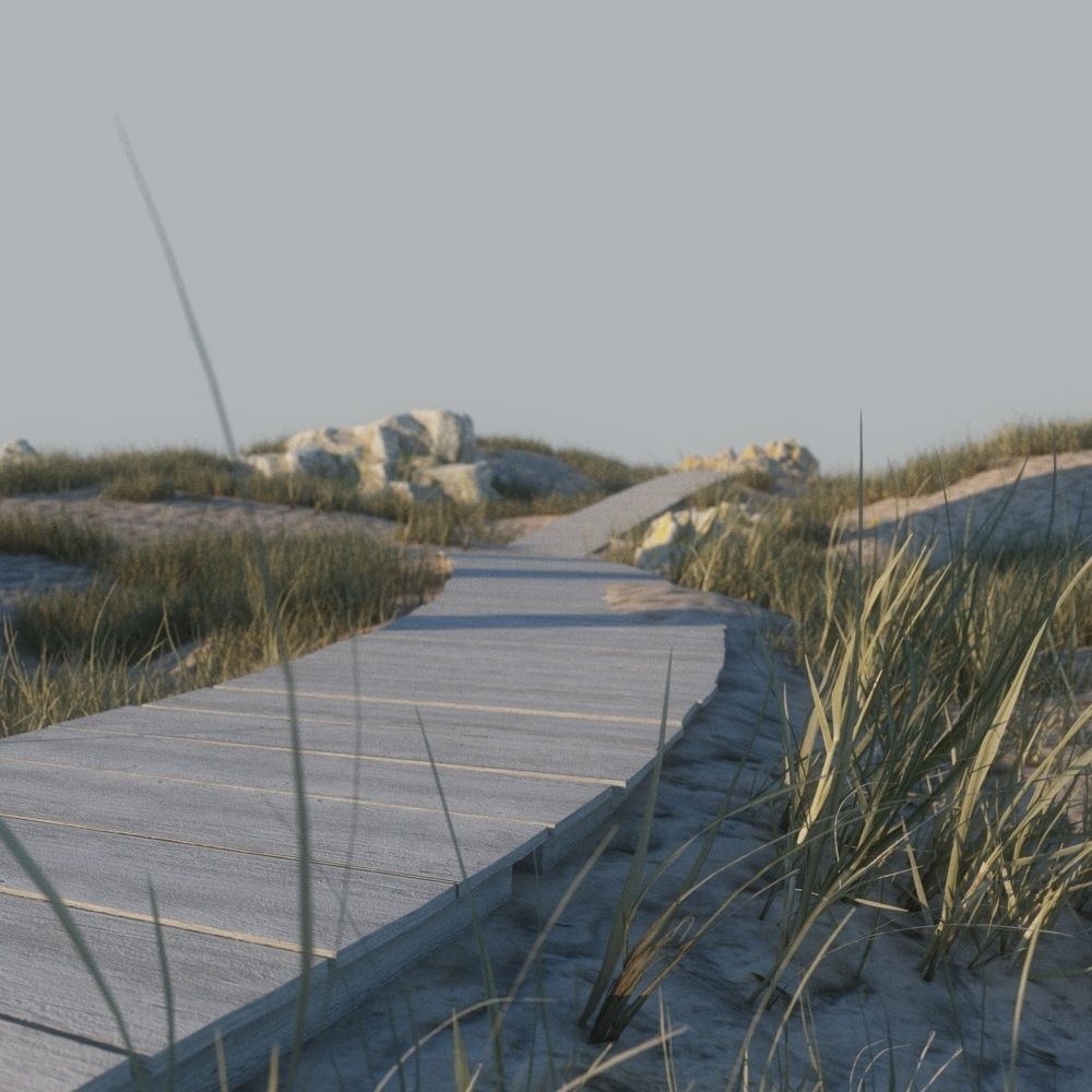 Beach scene A 3D model_4