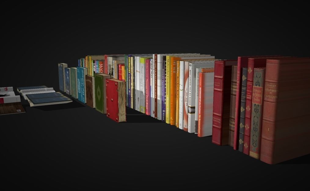 books 3D model_7