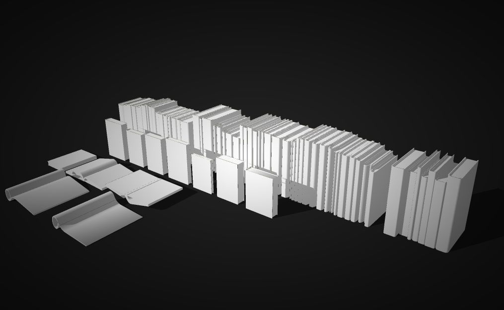 books 3D model_8