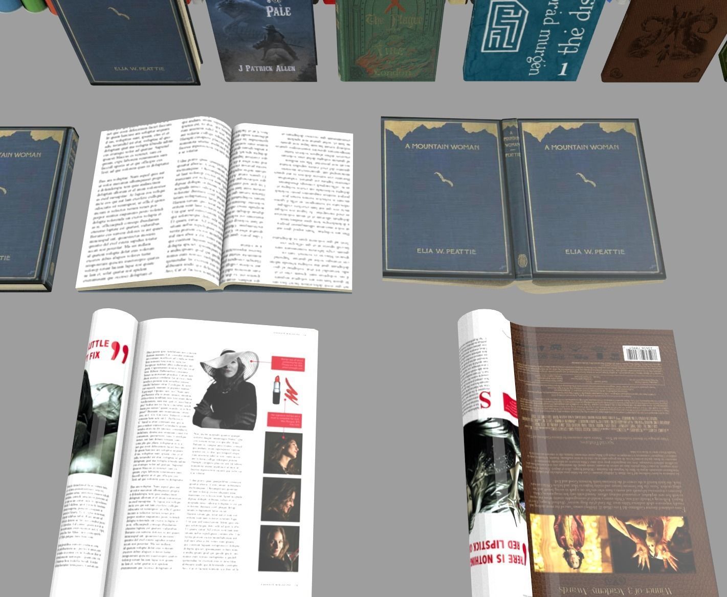 books 3D model_6