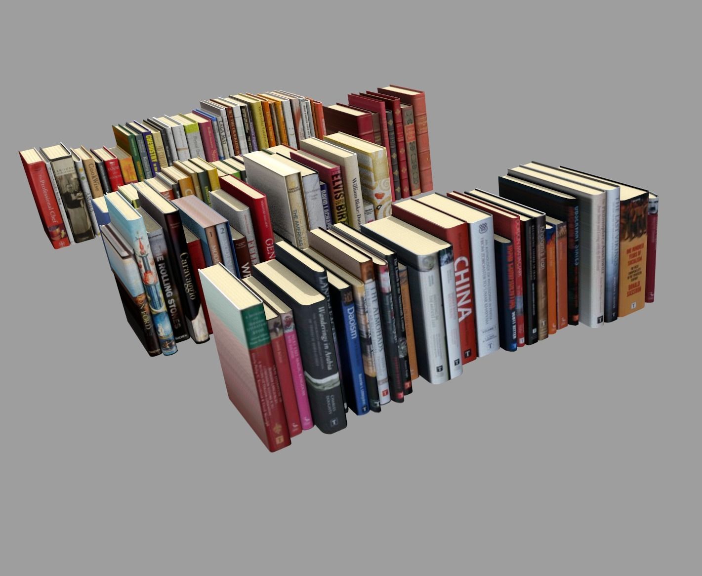 books 3D model_2