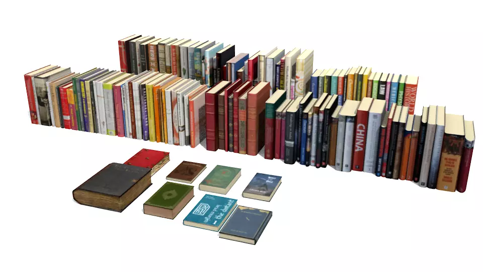 books 3D model_0