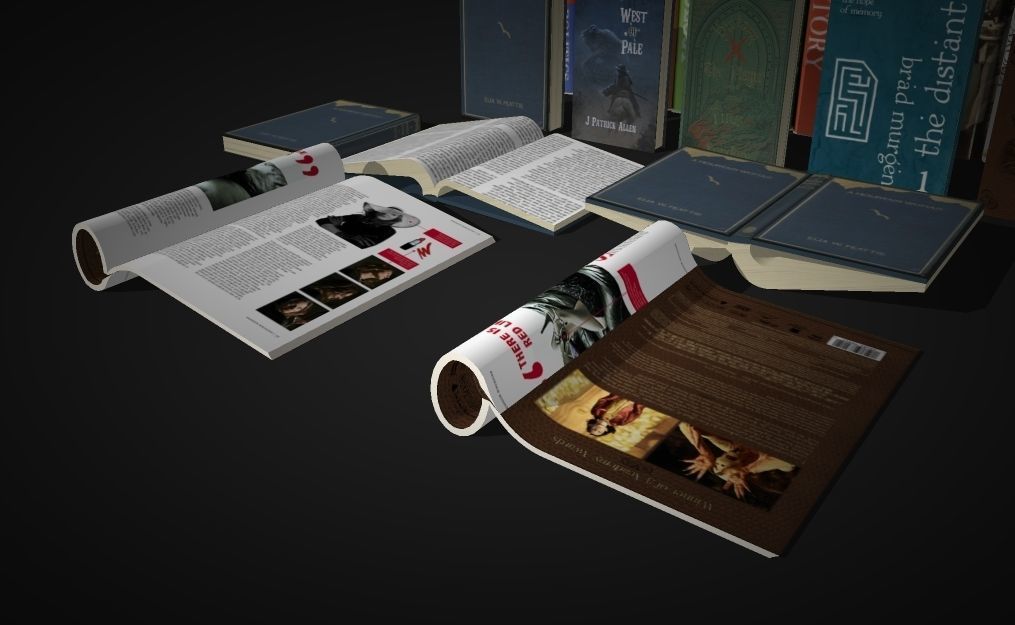 books 3D model_9