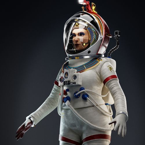 Female Pharaoh Astronaut - Female Character Design Challenge 3D model