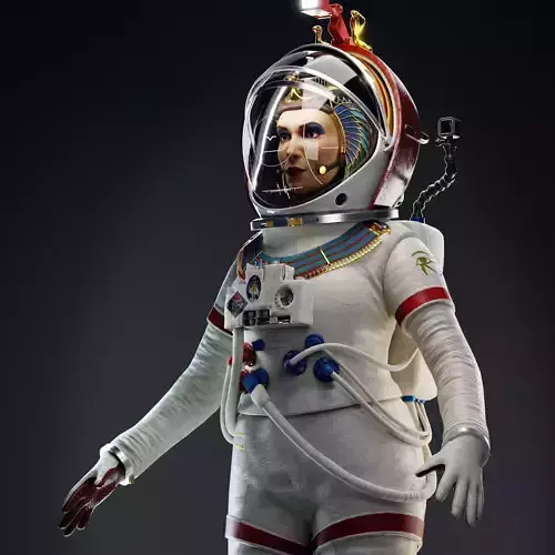Female Pharaoh Astronaut - Female Character Design Challenge 3D model