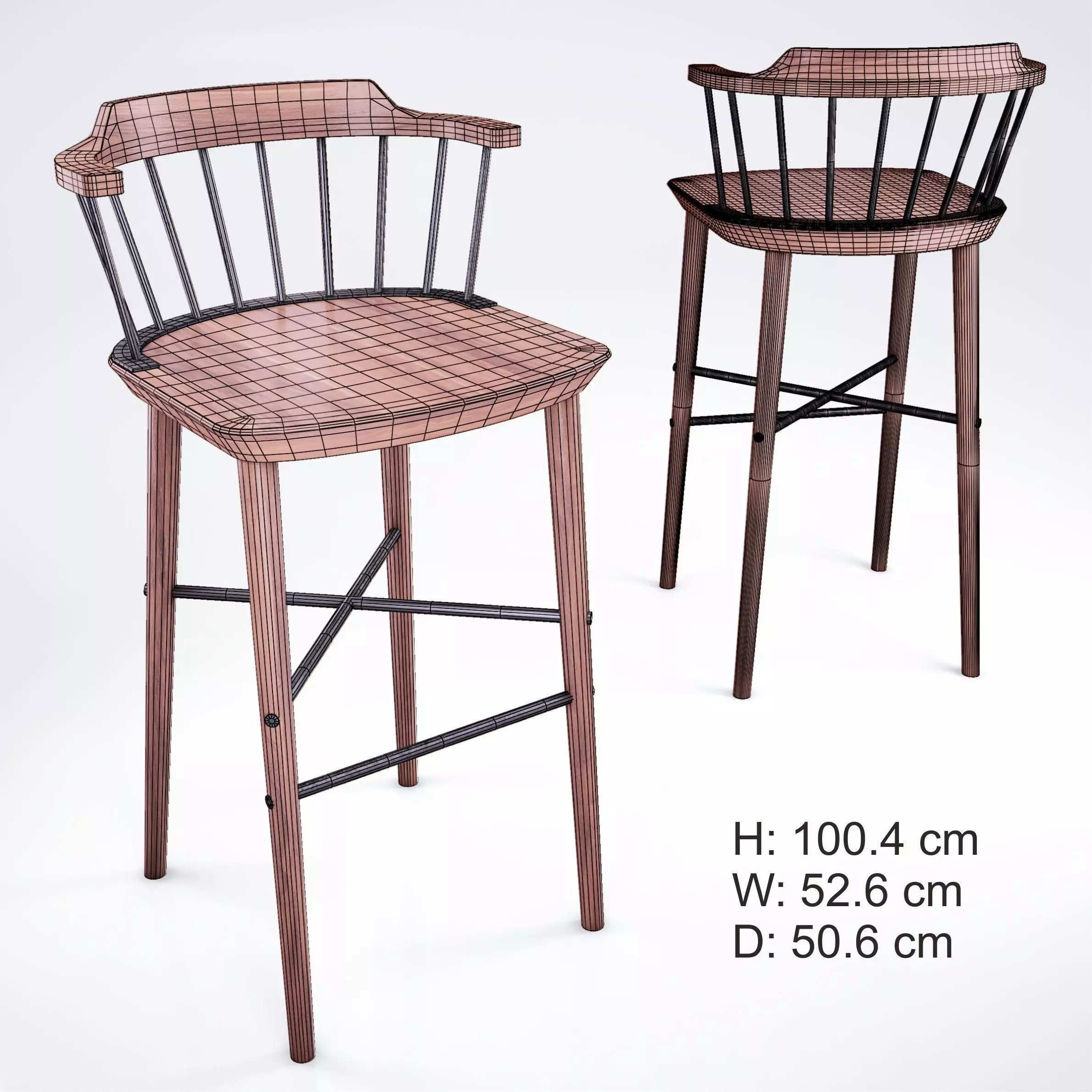 Bar stool Exchange Stellar Works  3D model_0