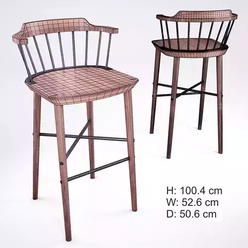 Bar stool Exchange Stellar Works  3D model