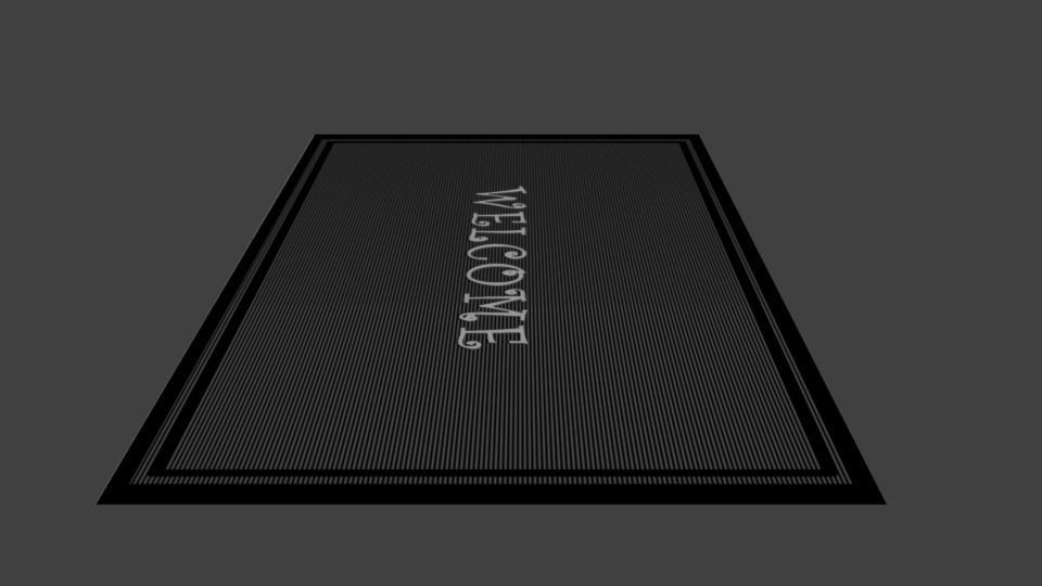 Welcome Doormat Low-poly 3D model_1