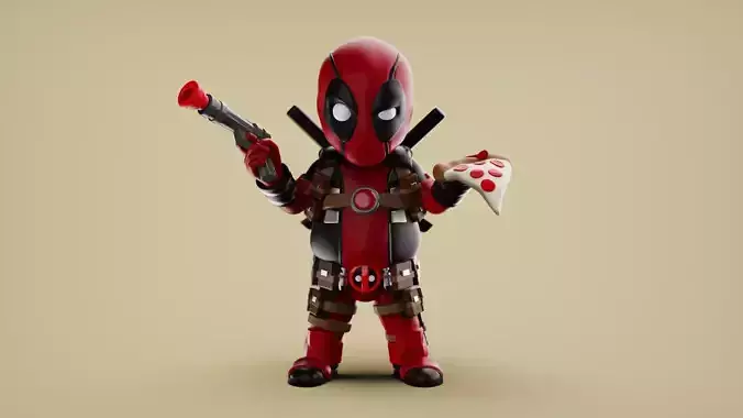 Chubby Deadpool 3D print model