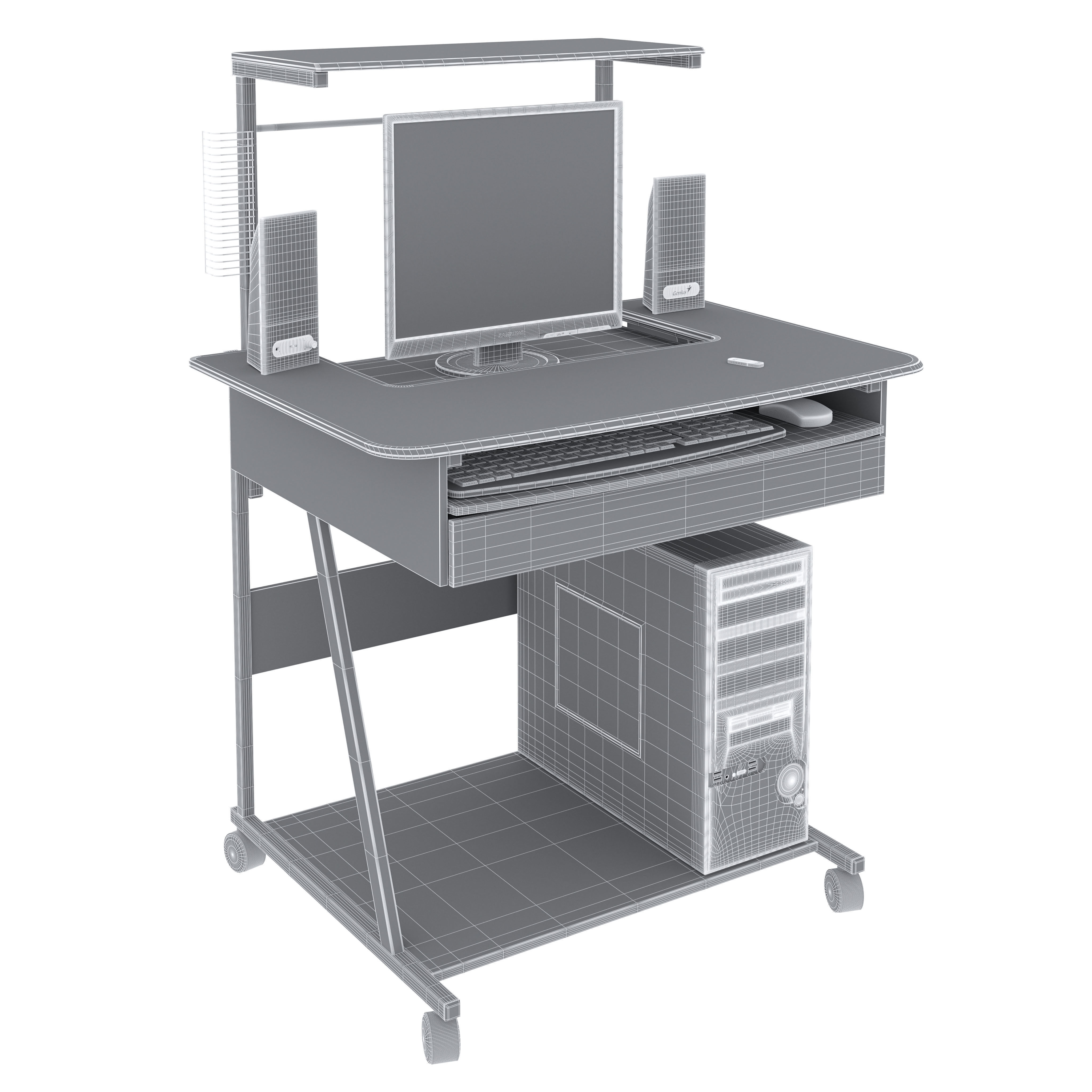 Computer Desks 3D model_5