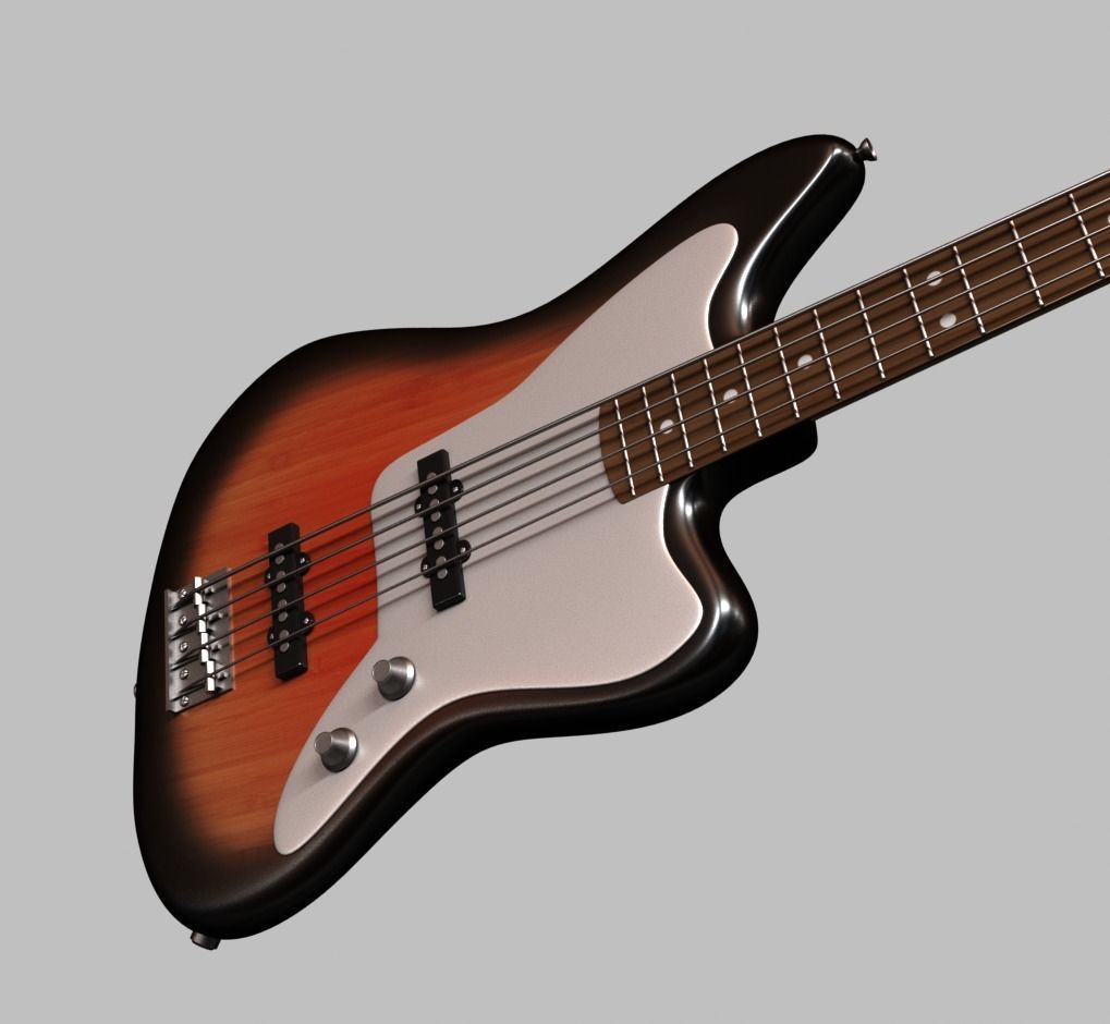 Bass Guitar 3D model_1