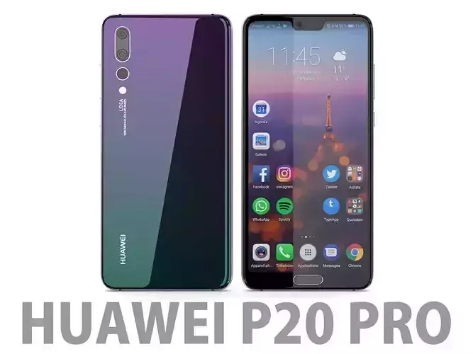Huawei P20 Pro Twilight 3D model