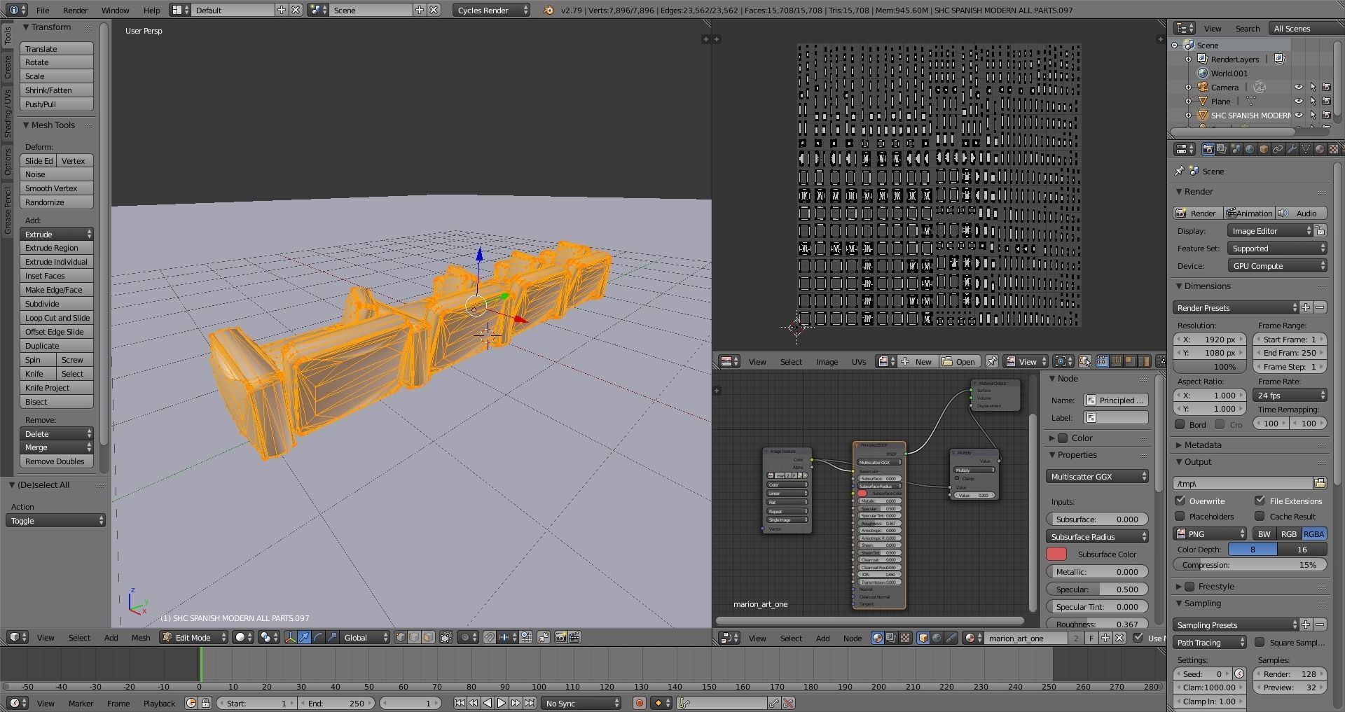 Luxury Cinema Seats Low-poly 3D model_5