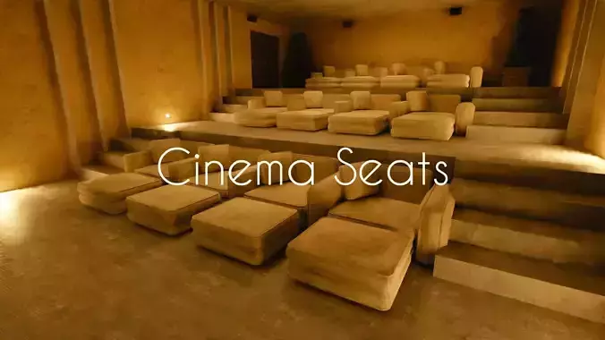 Luxury Cinema Seats Low-poly 3D model