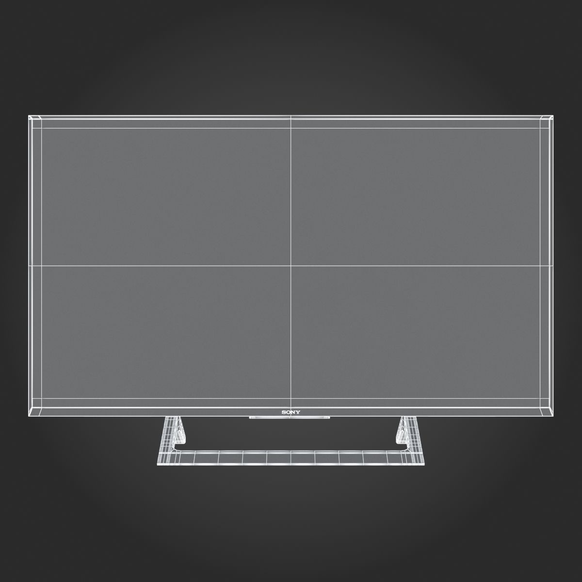 Sony X800E TV 3D model_17