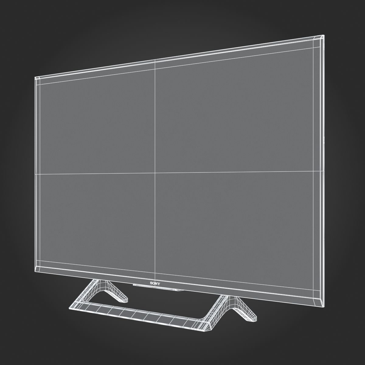 Sony X800E TV 3D model_18