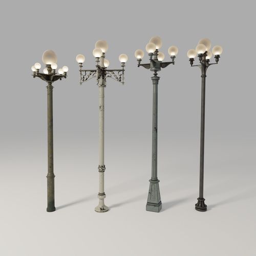 Los Angeles Street Lamps Pack 3D model