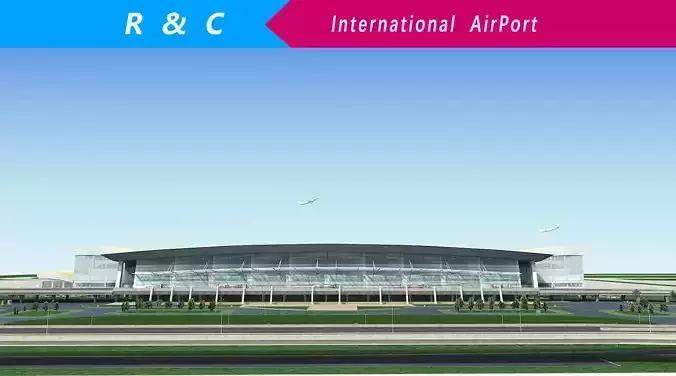International Airport  Low-poly 3D model