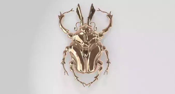 Golden Scarab Beetle 3D model