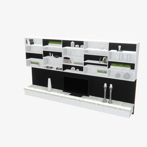 Deco TV Wall PBR 3D model