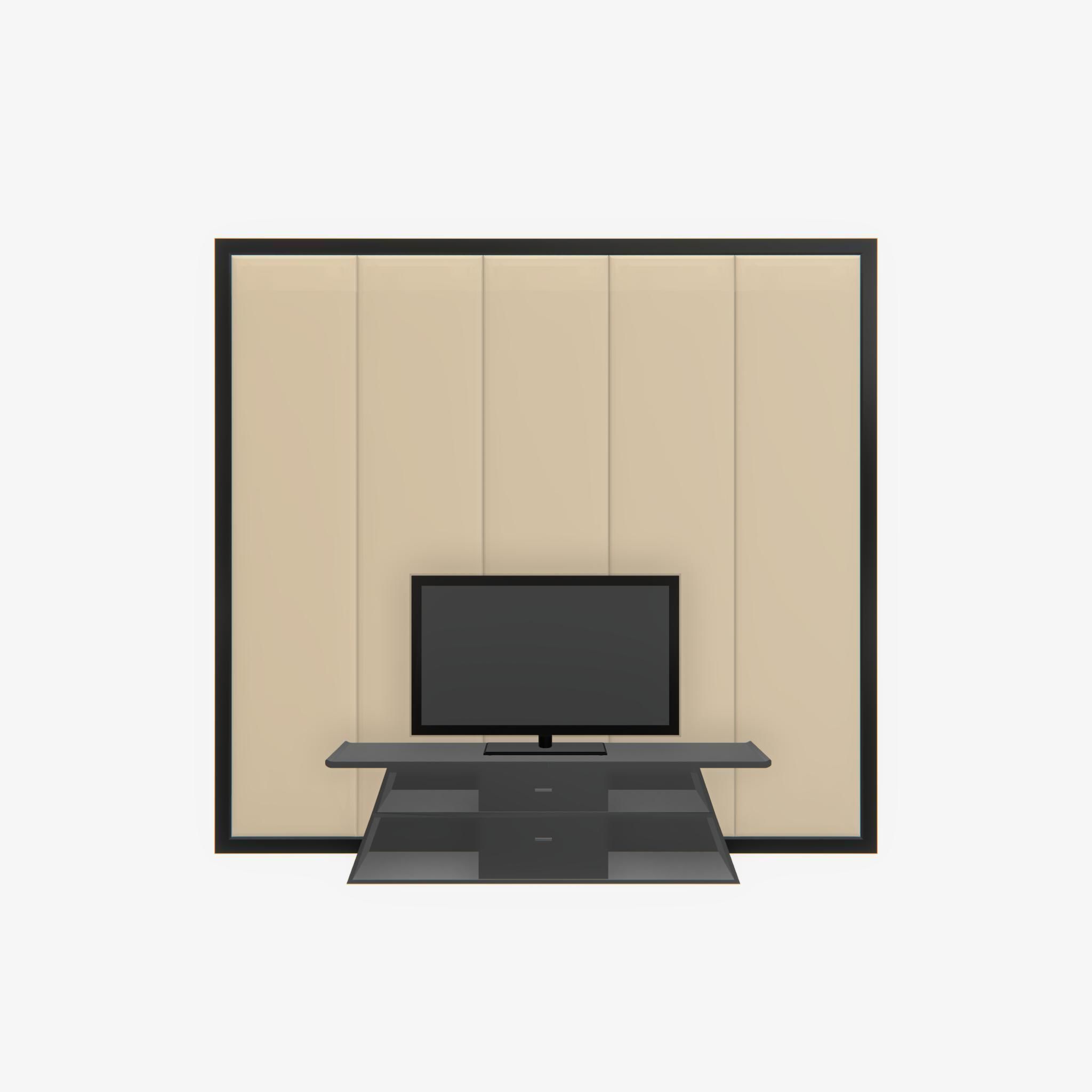 Deco TV Wall PBR 3D model_4