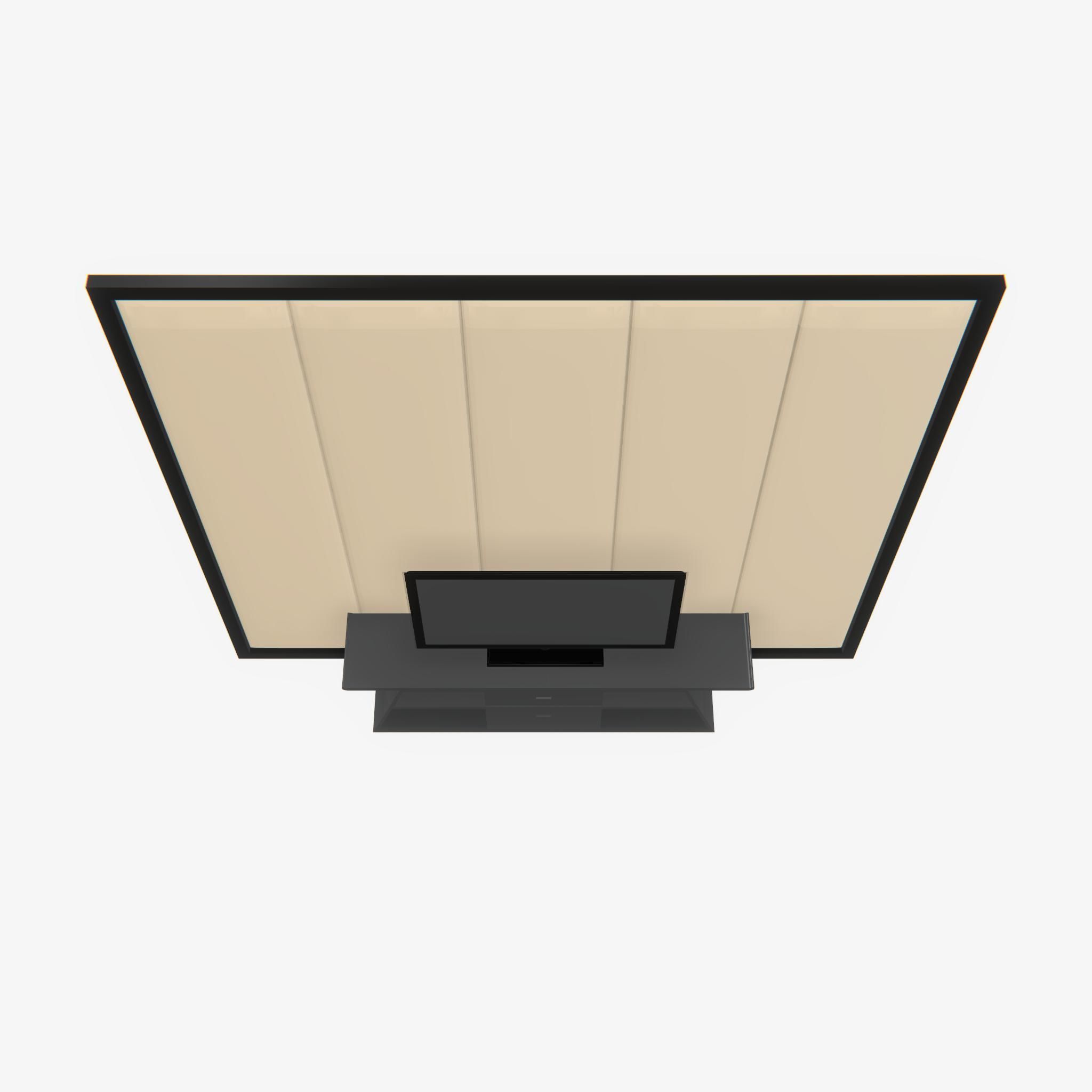 Deco TV Wall PBR 3D model_3