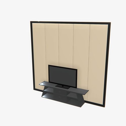Deco TV Wall PBR 3D model