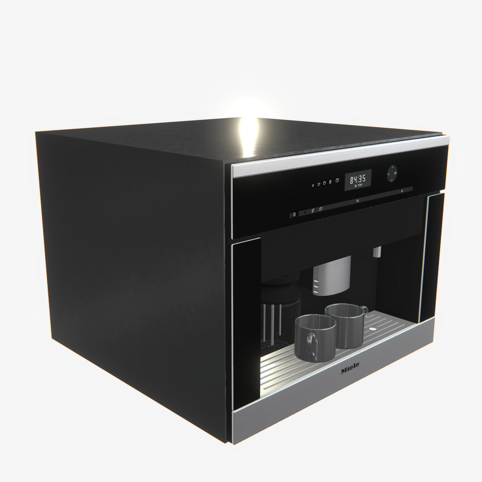 Highly detailed Coffee Machine Miele PBR 3D model_2