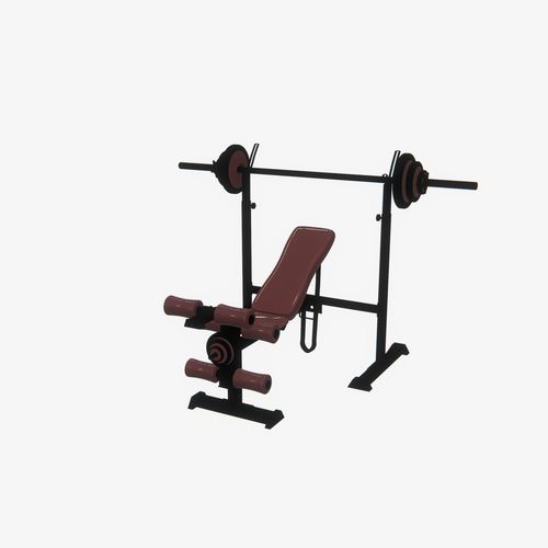 Highly detailed Chest Inclined Bench Gym Machine PBR 3D model