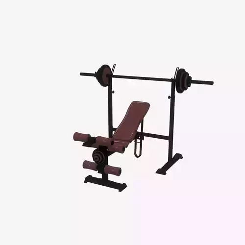 Highly detailed Chest Inclined Bench Gym Machine PBR